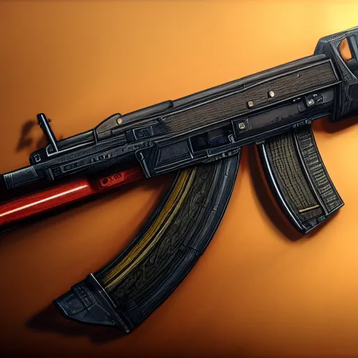 Prompt: An AK47, hyperdetailed, artstation, cgsociety, 8k