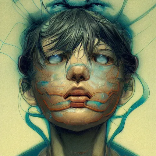 Image similar to prompt : doomer portrait soft light painted by james jean and katsuhiro otomo and erik jones, inspired by akira anime, smooth face feature, intricate oil painting, high detail illustration, sharp high detail, manga and anime 1 9 9 9