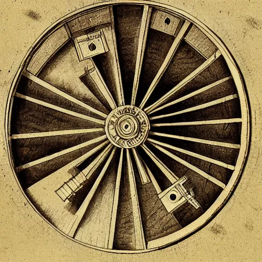 Prompt: technical drawing of a time machine from Leonardo da Vinci