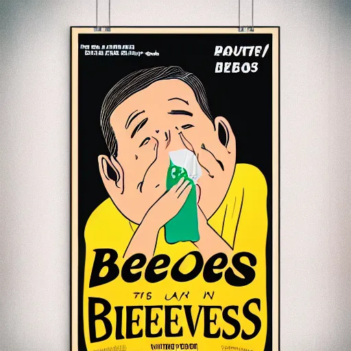 Image similar to movie poster about a person smelling bees