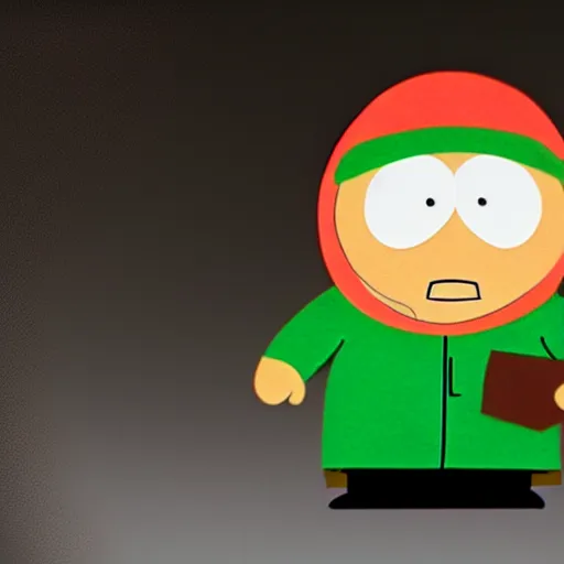 Image similar to kenny from south park in real life, high quality, ultra detail, 8 k, 4 k uhd, realistic, hyperrealistic, trending