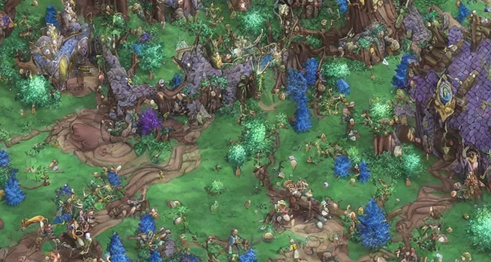 Image similar to Enchanted and magic forest, from Final fantasy