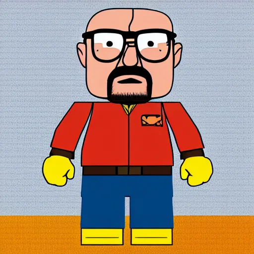 Image similar to Walter White as fall guys: ultimate knockout skin