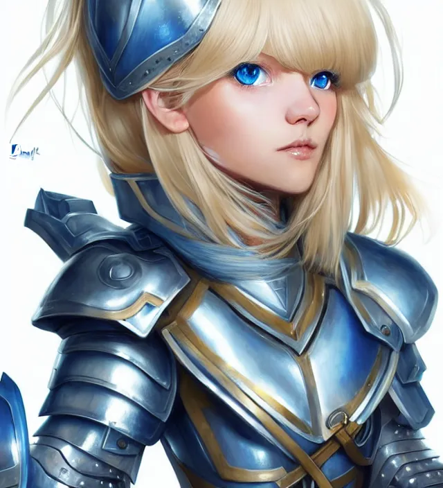 Prompt: character concept art of a cute german woman with blond hair and blue eyes, wearing plastic armor. lovely - fine - face, pretty face, key visual, realistic shaded perfect face, fine details by stanley artgerm lau, wlop, rossdraws, james jean, andrei riabovitchev, marc simonetti, sakimichan, trending on artstation