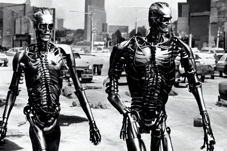 Image similar to still film from the movie terminator : equinox