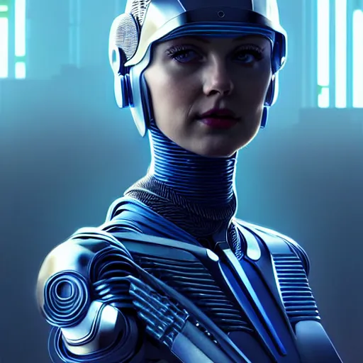 Image similar to woman in hitech armor costume with dark bobcut haircut with friendly blue eyes and slim features looking askance, cyberpunk bionics, retro - futurist style, intricate, elegant gleaming jewelry, angelic halo, highly detailed, digital painting, artstation, concept art, smooth, sharp focus, illustration, art by wlop, mars ravelo and greg rutkowski