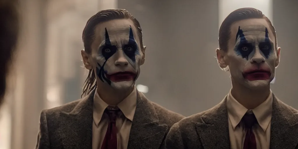 Image similar to Jared Leto as Arthur Fleck in 'Joker' (2019), movie still frame, only one person in frame, oscar nominated cinematography, volumetric lighting, 8k resolution, beautiful composition