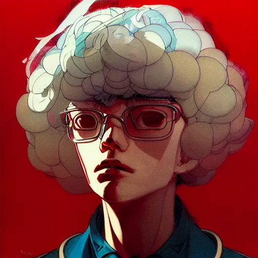 Image similar to prompt : soviet doomer portrait soft light painted by james jean and katsuhiro otomo and erik jones, inspired by akira anime, smooth face feature, intricate oil painting, high detail illustration, sharp high detail, manga and anime 1 9 9 9