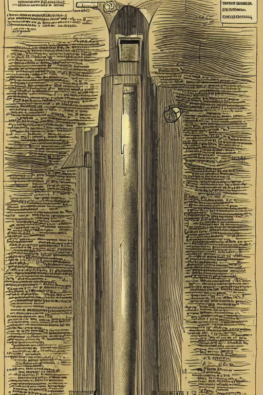 Prompt: detailed schematic of a lightsaber found in an old jedi book.