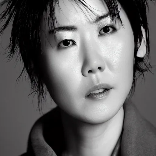 Prompt: Faye Wong, portrait by Graham Rounthwaite