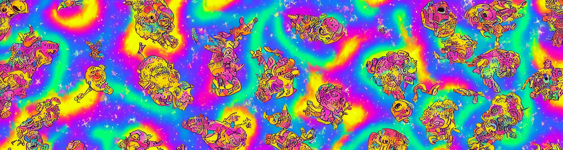 Prompt: lisa frank nuclear apocalypse