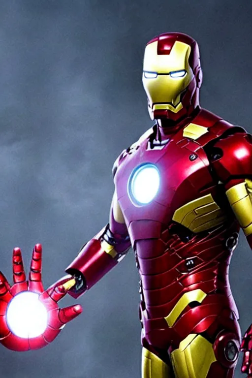 Image similar to film still of Samuel L Jackson as Iron Man in new Avengers film