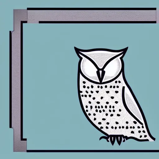 Image similar to an owl, modern, pictorial mark, iconic logo symbol