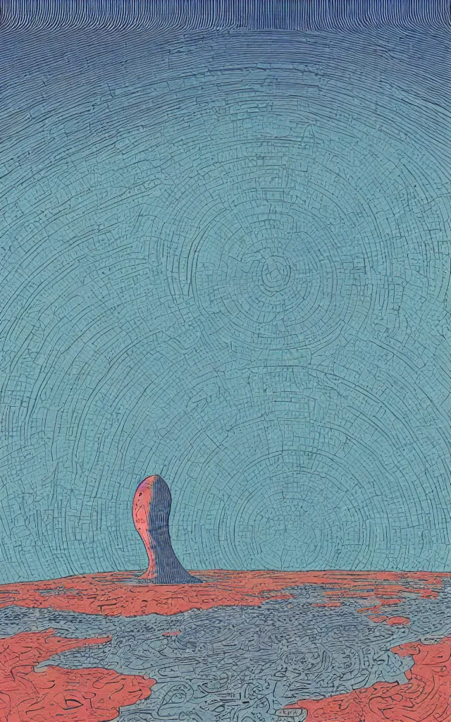 Prompt: planet earth seen from very very far away with the empty cosmic landscape on the background. retro minimalist art by jean giraud.