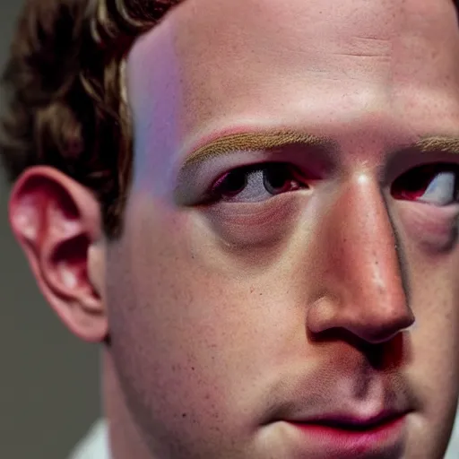 Image similar to a poster of the Big brother is watching you with face of mark Zuckerberg