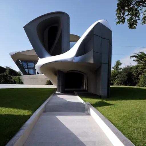 Image similar to house designed by zaha hadid