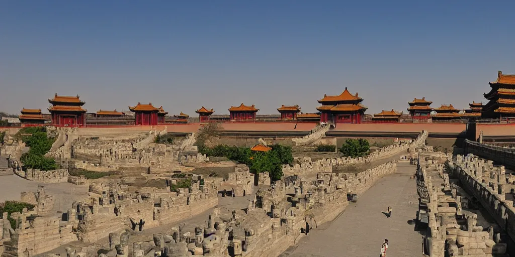 Prompt: Beijing style Roman city