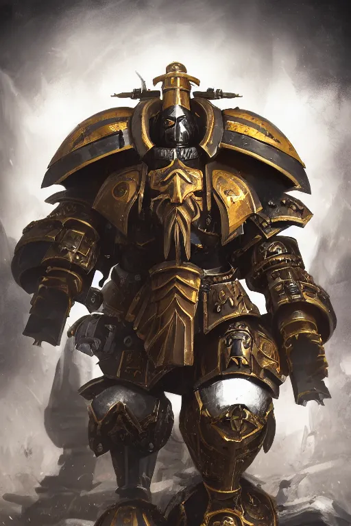 Image similar to armor portrait heros warhammer 4 0 k horus heresy fanart - the primarchs emperor by johannes helgeson animated with vfx concept artist & illustrator global illumination ray tracing hdr fanart arstation zbrush central hardmesh 8 k octane renderer comics stylized