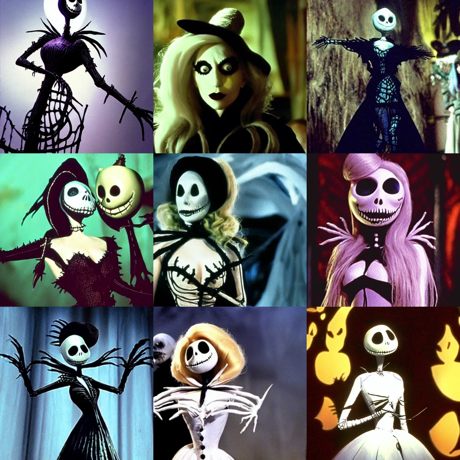 Prompt: Lady Gaga in The Nightmare Before Christmas (1993)