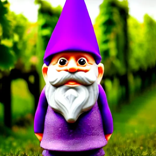 Image similar to purple gnome controlling spirits to fight off tree people in a winery. fantasy