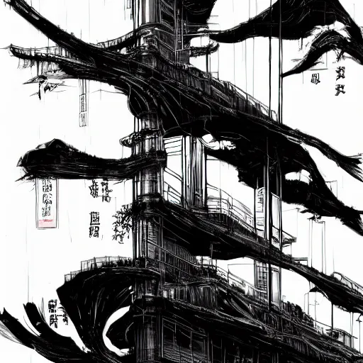 Image similar to piece of tsutomu nihei architecture