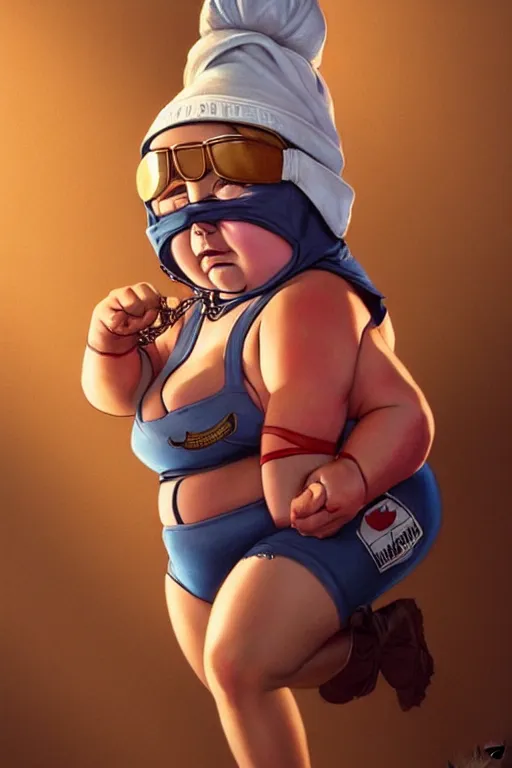 Image similar to eric cartman wearing cycling shorts and gold chains surrounded by beautiful women, elegant, real life skin, intricate, high detailed, artstation, concept art, smooth, sharp focus, art by artgerm and greg rutkowski