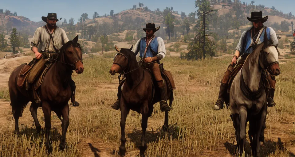 Image similar to red dead redemption 2, high detailed, 4 k, screenshot