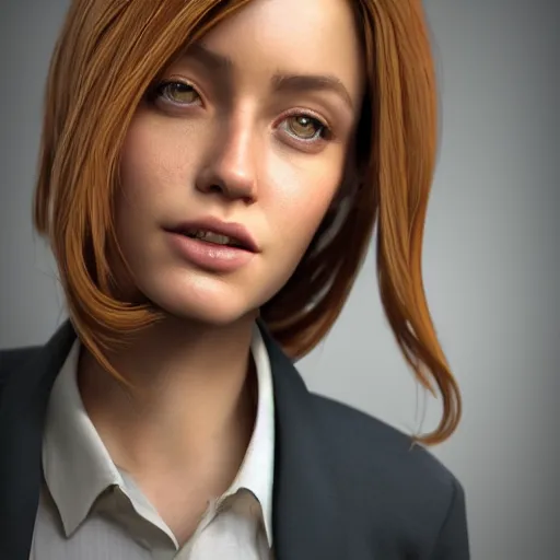 Image similar to beautiful girl protrait in a suit, character portrait, james gurney, character concept style trending on artstation, detailed face, concept art, detailed, octane render cinematic, photo-realistic, 8k, high detailed