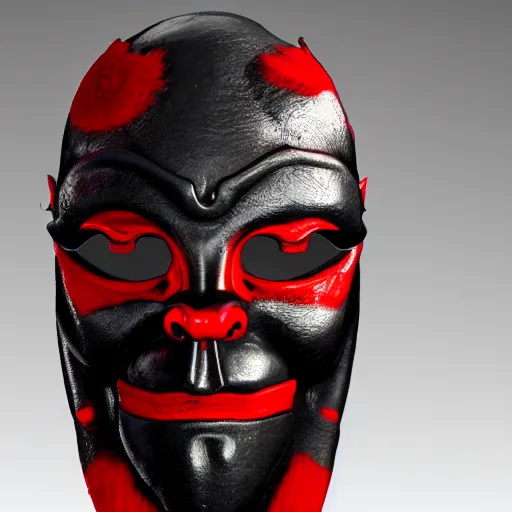 Prompt: Oni mask, mysterious and evocative, black and red details, photorealistic, octane render, highly detailed, 4K, ray tracing, ambient lighting, H 1024