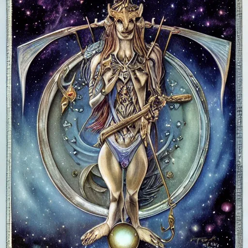 Image similar to detailed and sharp sagittarius artistic zodiac artwork, mystic style, detailed, 8 k, detailed, symmetrical, by brian froud