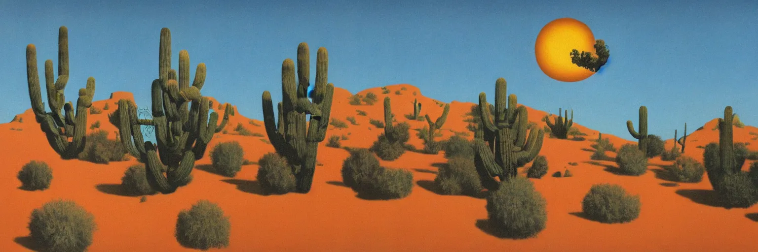 Prompt: arizona native american indian reservation desert painting magritte