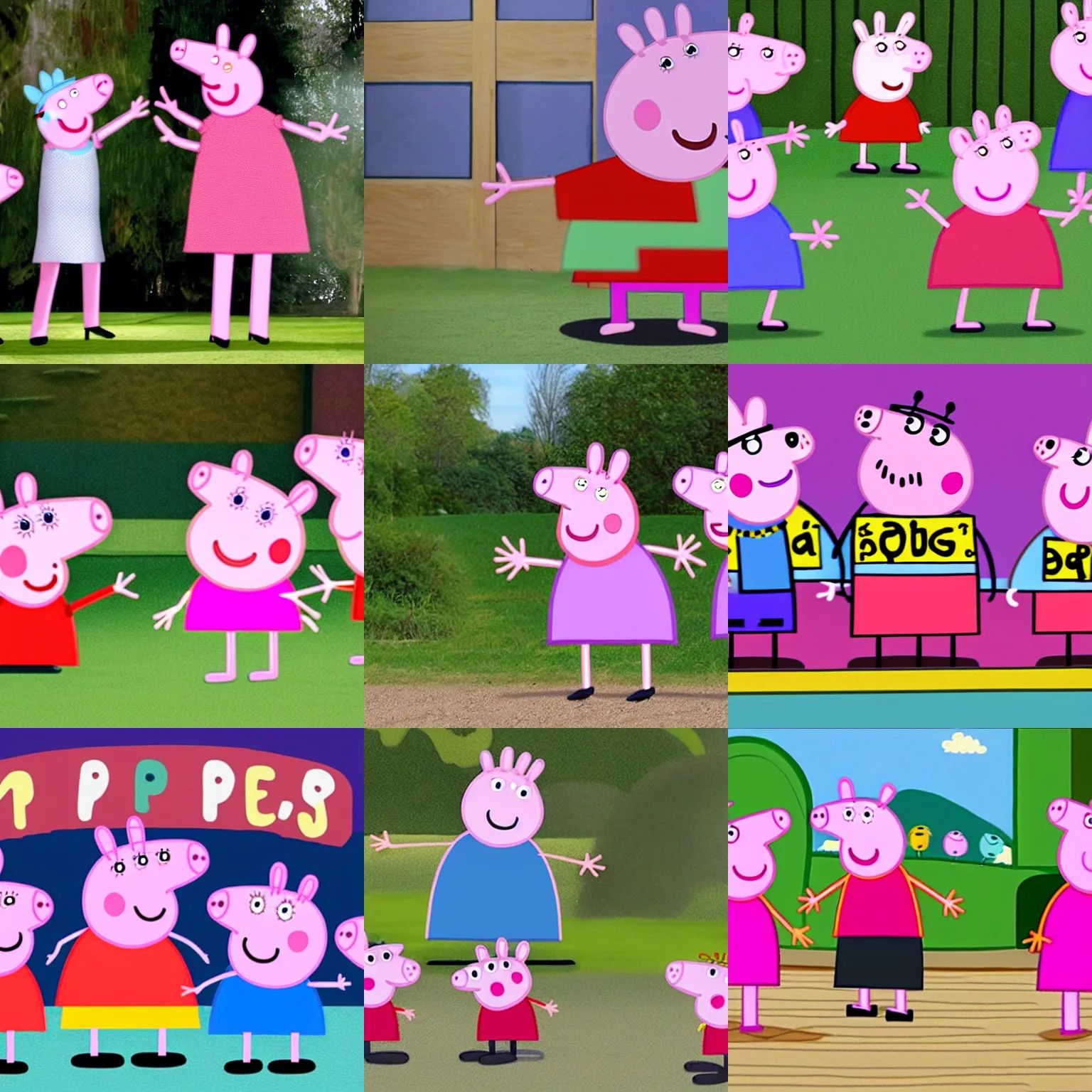 Prompt: peppa pig interpretive dance