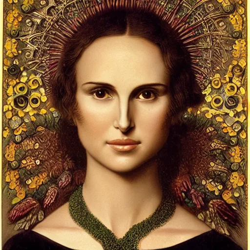 Image similar to portrait of natalie portman by ernst haeckel