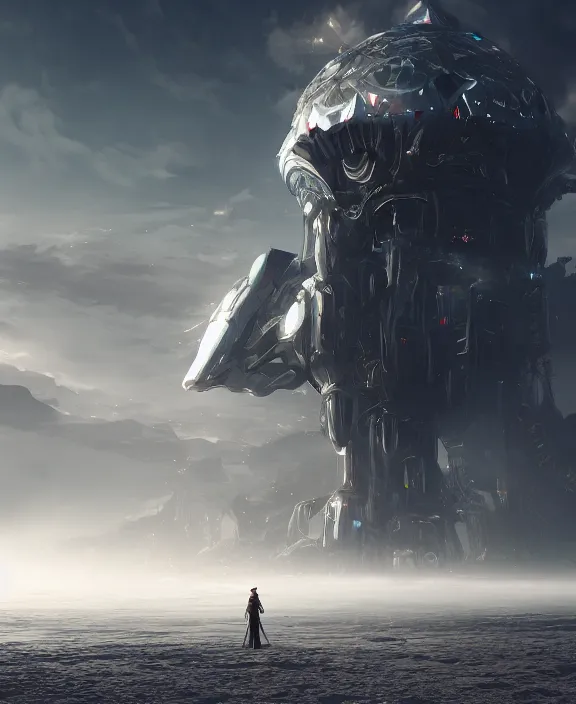 Prompt: surreal romantic mecha covenant deformation tower, futuristic berserk white architecture in the beach in iceland, foggy, highly detailed, digital painting, arstation, concept art, hyperealistic octane render, unreal engine,