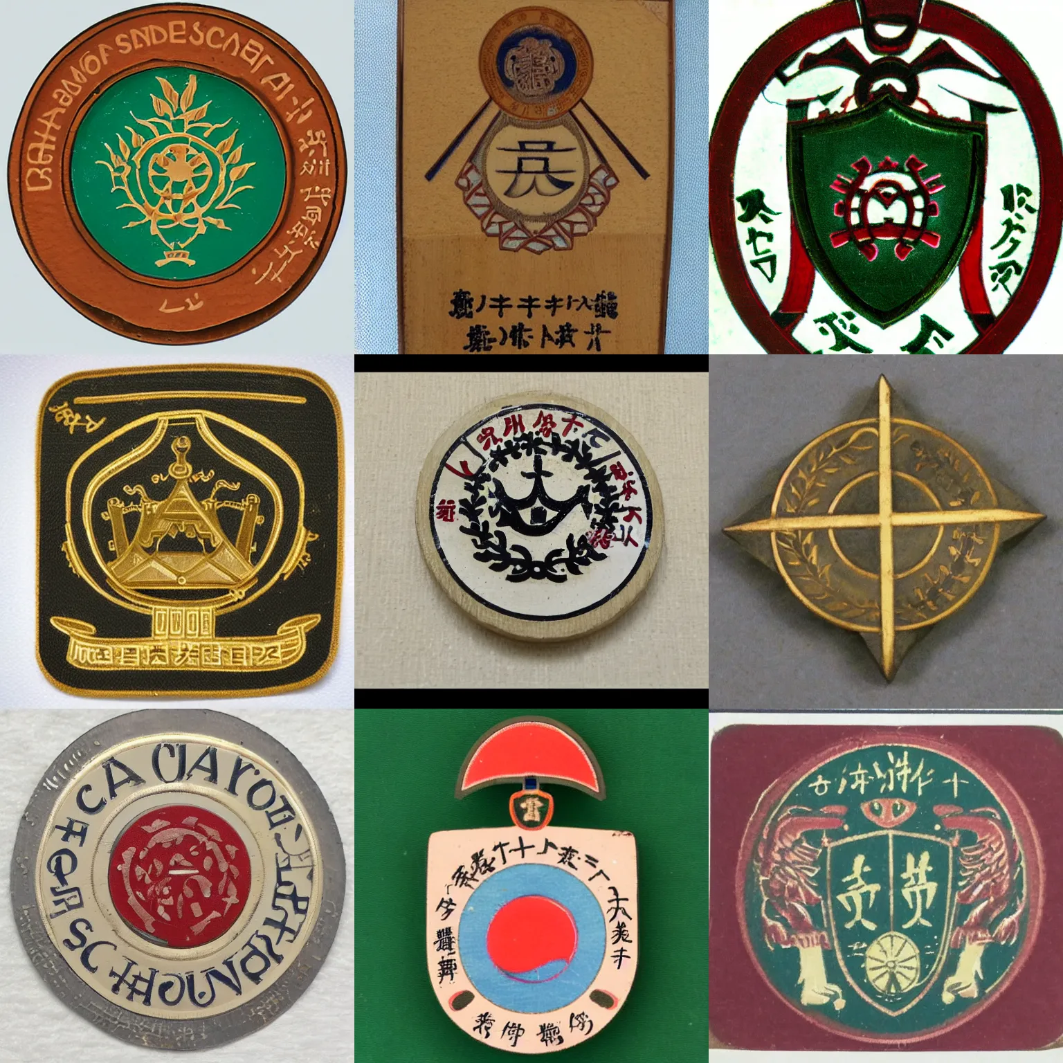 Prompt: school badge of the japanese school