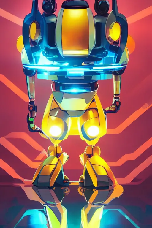 Image similar to metabots medabots medarotto medarot robot minimalist comics helmet mask neon cybereye, behance hd by jesper ejsing, by rhads, makoto shinkai and lois van baarle, ilya kuvshinov, rossdraws global illumination ray tracing hdr radiating a glowing aura