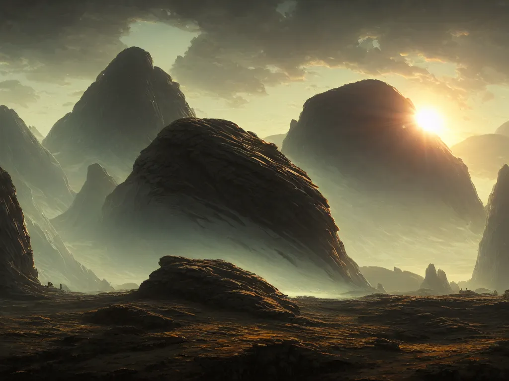 Image similar to futuristic alien spaceship landscape by brian despain, daniel ridgway knight, atey ghailan, jeremy mann, artstation, volumetric light, high detail, perfect, concept art, 8 k, realistic