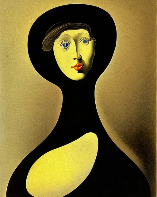 Prompt: portrait of a young woman, by Salvador Dali