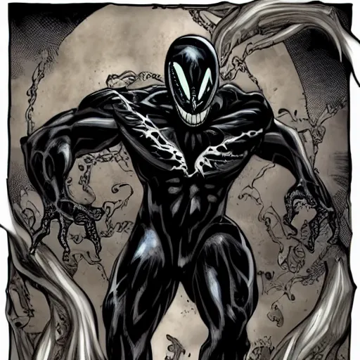 Image similar to venom symbiote as a wolf