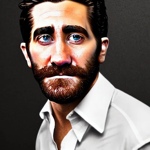 Image similar to food photography of jake gyllenhaal's face fused with halloumi cheese ( ( white halloumi cheese hybrid with jake gyllenhaal face ) ), jake gyllenhaal sentient cheese man, by greg rutkowski