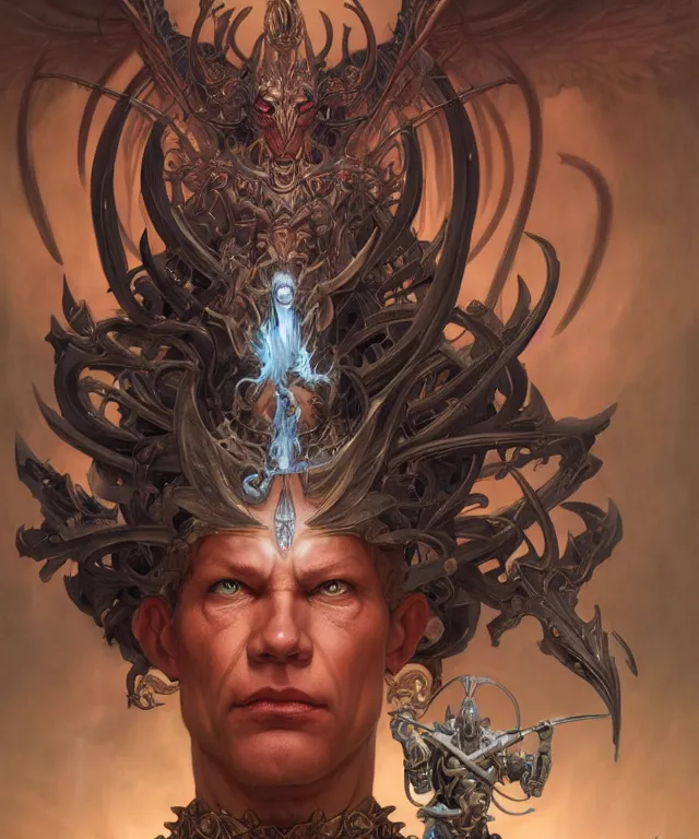 Prompt: beautiful evil fantasy god of justice portrait, ultra realistic, wide angle, intricate details, the fifth element artifacts, highly detailed by peter mohrbacher, hajime sorayama, wayne barlowe, boris vallejo, aaron horkey, gaston bussiere, craig mullins