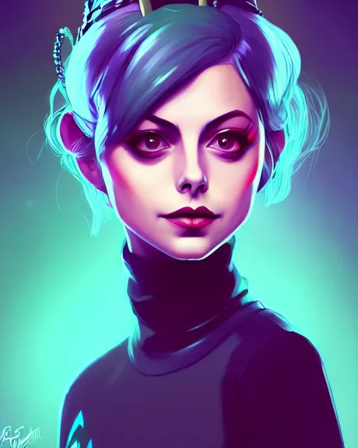 Image similar to a portrait of a beautiful willa holland as a punk, art by lois van baarle and loish and ross tran and rossdraws and sam yang and samdoesarts and artgerm, digital art, highly detailed, intricate, sharp focus, trending on artstation hq, deviantart, unreal engine 5, 4 k uhd image