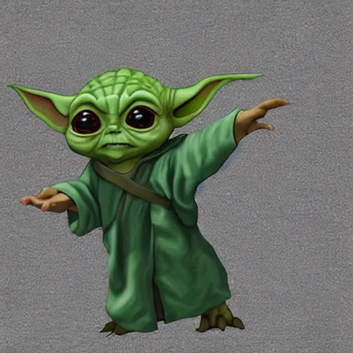 Prompt: Baby Yoda as a sith lord