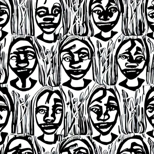 Image similar to outline of faces, wallpaper