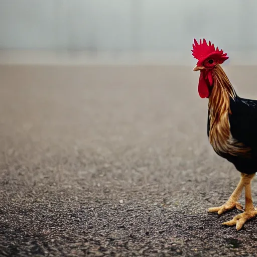 Image similar to a high quality photo of a chicken wearing a suit, Romanticism, 8k