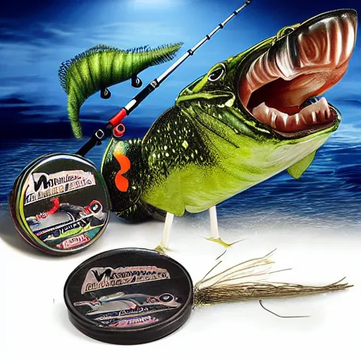 Prompt: Pop Wonder NFT - Alien Bog Friendly Monster fishing-pole-and-bait, Art