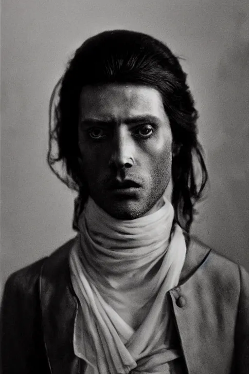 Image similar to hyperrealism close - up fashion portrait by roversi photo from the holy mountain by alejandro jodorowsky in style of francisco goya