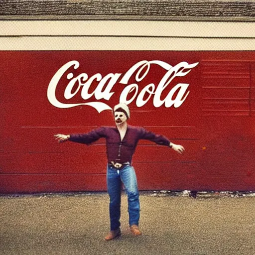 Prompt: a cowboy flying as in a coca cola ad n - 4