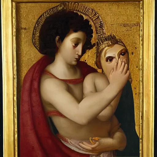 Image similar to salome holding up head of st. john the baptist