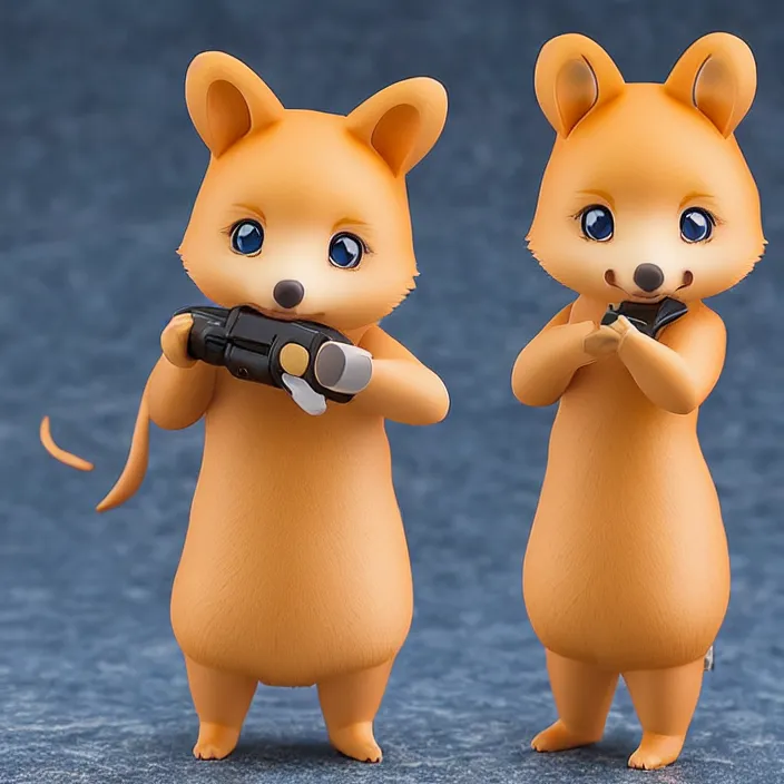 Image similar to quokka, an anime nendoroid of a quokka, figurine, detailed product photo